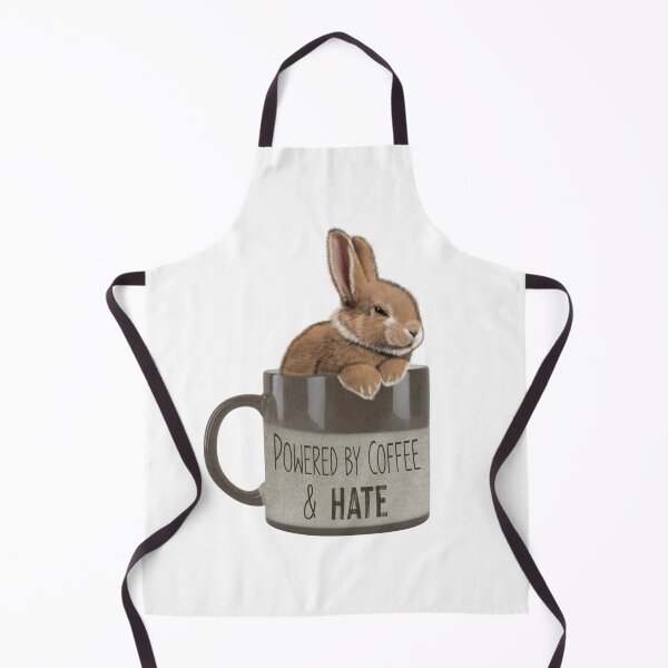 Item preview, Powered by coffee and Hate Bunny designed and sold by TheWarrenCreations.