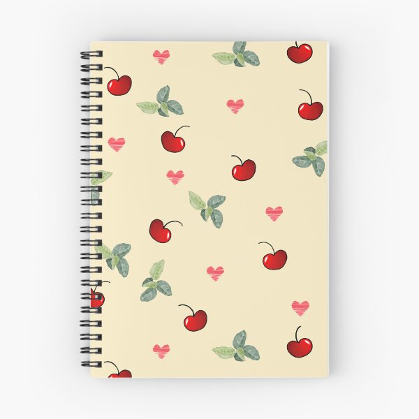 Item preview, Cherry and Leaf Pattern | Pastel Yellow background designed and sold by Mystify-.