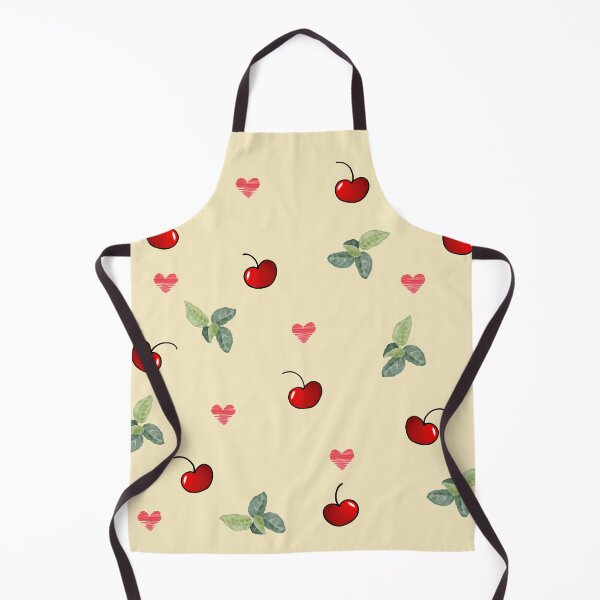 Item preview, Cherry and Leaf Pattern | Pastel Yellow background designed and sold by Mystify-.