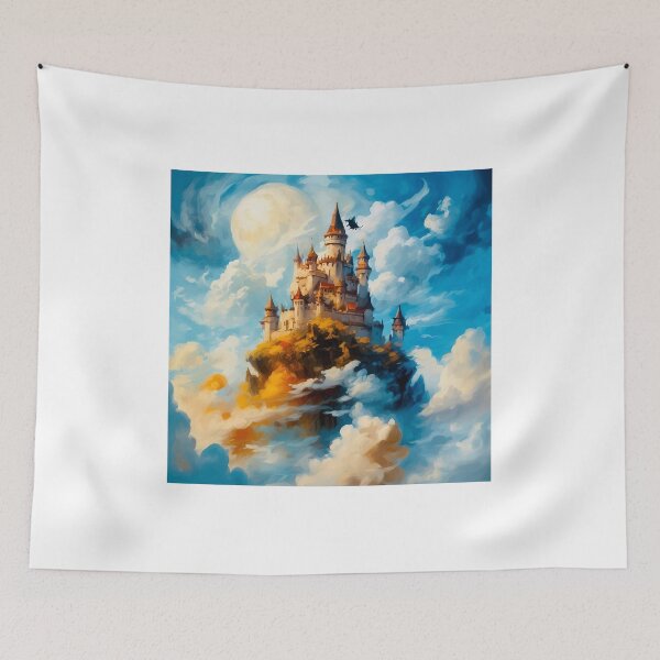 Item preview, A fantasy mythical floating castle designed and sold by Island Art Studios.