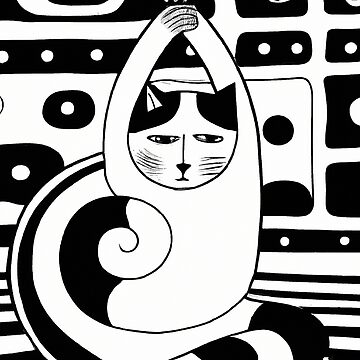Vorschaubild zum Design Katze in Yoga Position - Cat in Yoga position von Evelyn3112