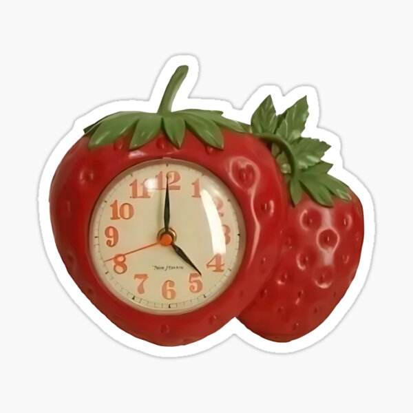 Item preview, Strawberry Clock Sticker!! designed and sold by faminkoo.