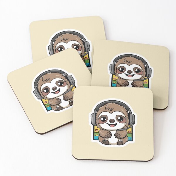 Item preview, Gaming Kawaii Cute Sloth for Boys and Girls designed and sold by Laugh-Lines.