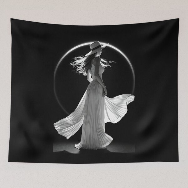 Item preview, Moonlit Silhouette Elegance in Black & White designed and sold by GWTSHIRT.