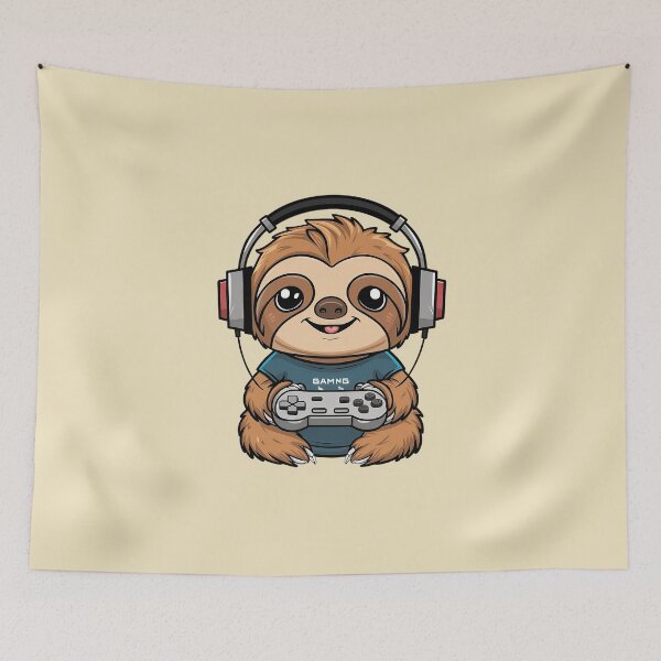 Item preview, Gaming Kawaii Cute Sloth for Boys and Girls designed and sold by Laugh-Lines.