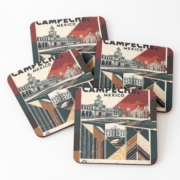 Item preview, Campeche Mexico 1950s Vintage Travel Tourism Poster  designed and sold by TravelersGems.