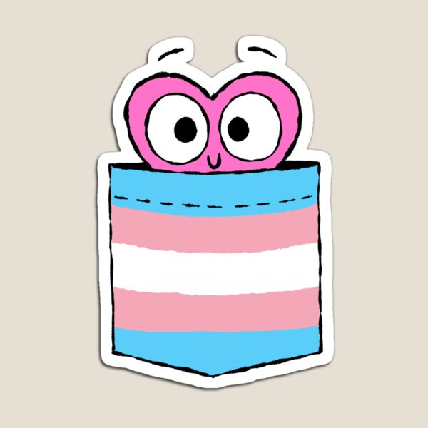 In a Heartbeat - Trans Flag Pocket Magnet