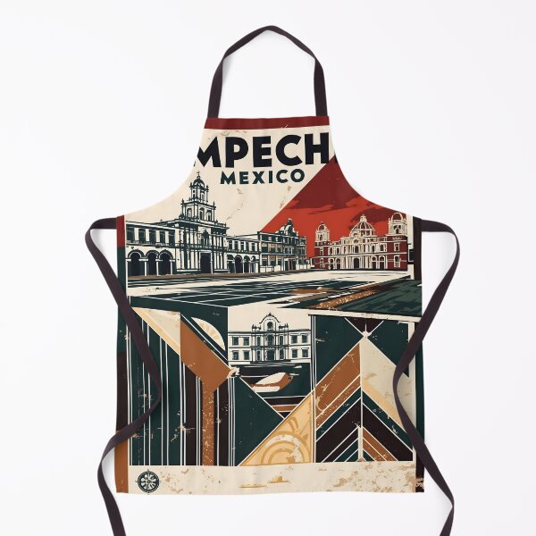 Item preview, Campeche Mexico 1950s Vintage Travel Tourism Poster designed and sold by TravelersGems.