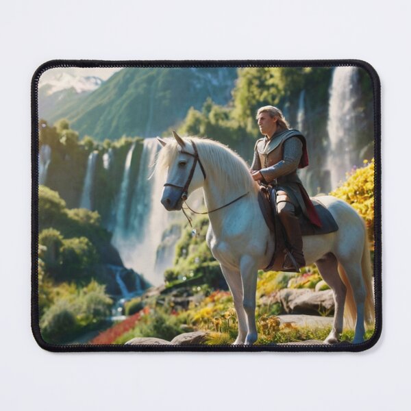 Item preview, Majestic Ride: Elf and Horse by the Waterfall designed and sold by BlareBlare.