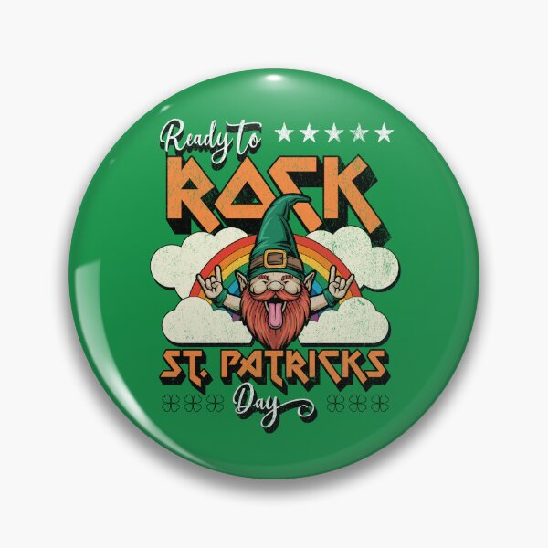 Item preview, Let's rock St Patricks Day - Leprechaun Rocker with French fry fork, rainbow and clouds designed and sold by SpecialtiesShop.