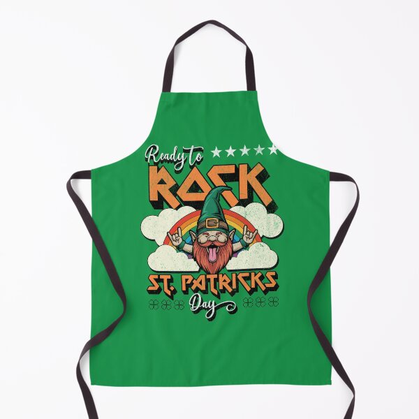 Item preview, Let's rock St Patricks Day - Leprechaun Rocker with French fry fork, rainbow and clouds designed and sold by SpecialtiesShop.