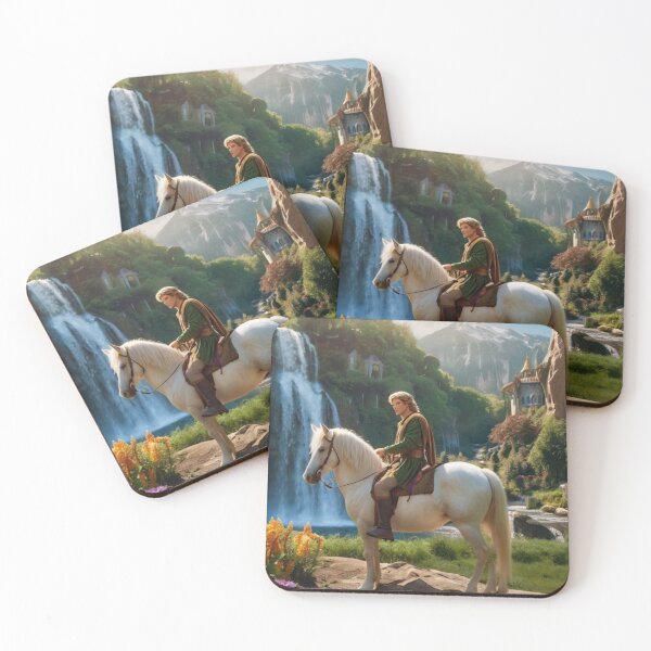 Item preview, Elf Rider of the Mystic Waterfall designed and sold by BlareBlare.