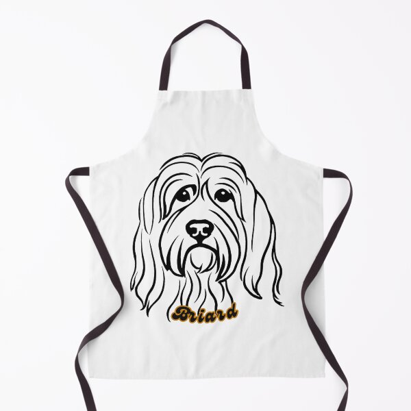 Item preview, Confident Briard Portrait in Black and White designed and sold by Paws and Ink Art.