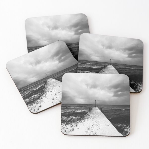 Item preview, Snowy Dock in Black and White designed and sold by RadicalDesigns.