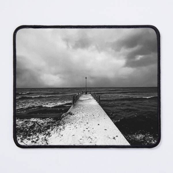 Item preview, Snowy Dock in Black and White designed and sold by RadicalDesigns.