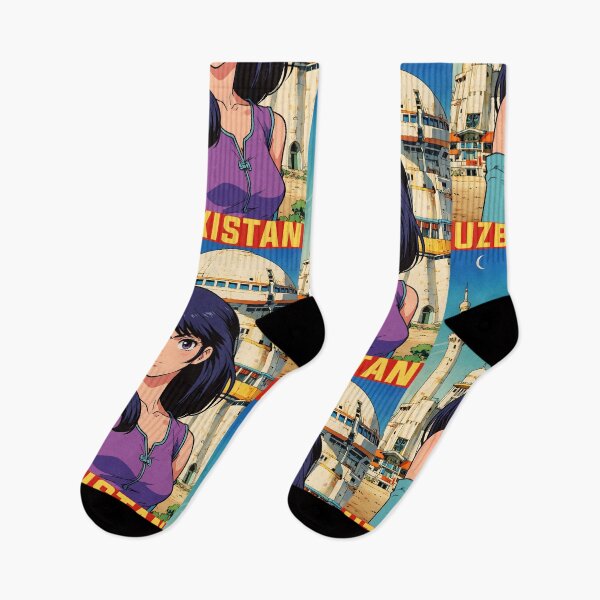 Item preview, Uzbekistan Retro Anime Girl 80s Vintage Travel designed and sold by Retro-Anime9.