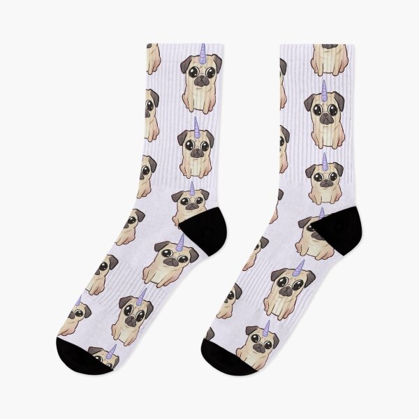 Item preview, cute unicorn pug designed and sold by Mayarart.