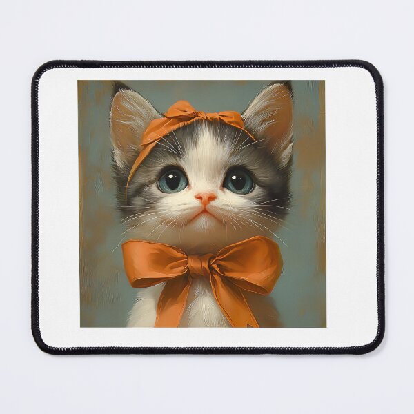 Item preview, Vintage kitten wearing bows  designed and sold by I-R-A.