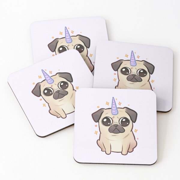 Item preview, unicorn pug designed and sold by Mayarart.