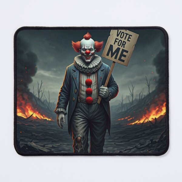 Item preview, Sinister clown with vote for me sign designed and sold by GingaDesigns.