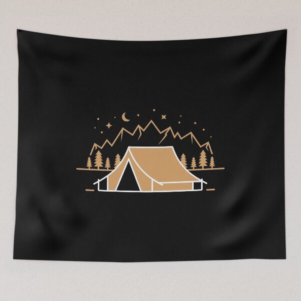 Item preview, Orange Tent -  This gift is perfect for outdoor enthusiasts, nature lovers, and camping adventurers. designed and sold by ZyziowskyArt.