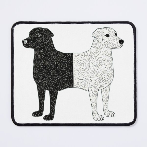 Item preview, Black and White Ying Yang Dogs  designed and sold by Pattern Unhinged.