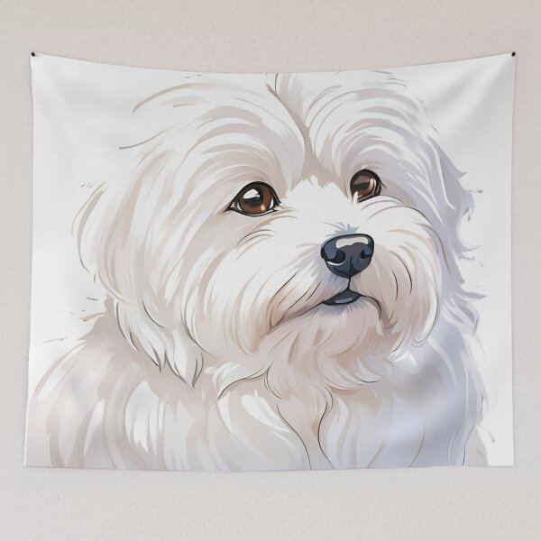 Item preview, Coton de tulear head graphic designed and sold by Saxbys.