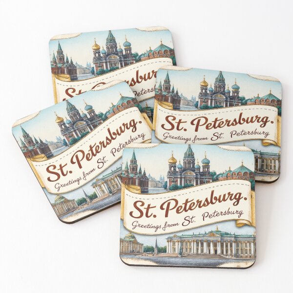 Item preview, St Petersburg Vintage Travel Retro Postcard Design designed and sold by TravelPostcardGems.