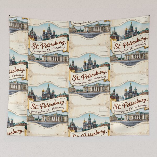 Item preview, St Petersburg Vintage Travel Retro Postcard Design designed and sold by TravelPostcardGems.