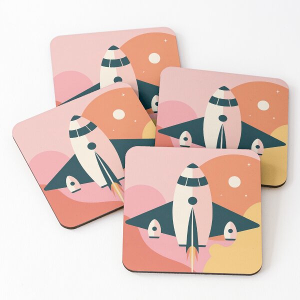 Item preview, Vintage Rocket, spaceship design, retro style. designed and sold by Shoot-The-Moon.