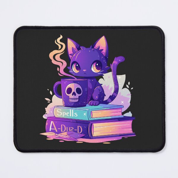 Item preview, Mystical Cat with Spells and Magic Books designed and sold by PandaKunst.