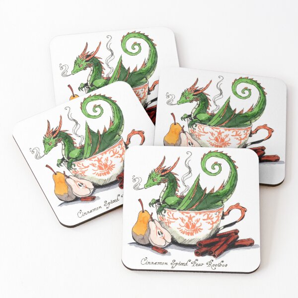 Item preview, Cinnamon Spiced Pear Rooibos Dragon designed and sold by Scribbles & Doodles by Jinx.