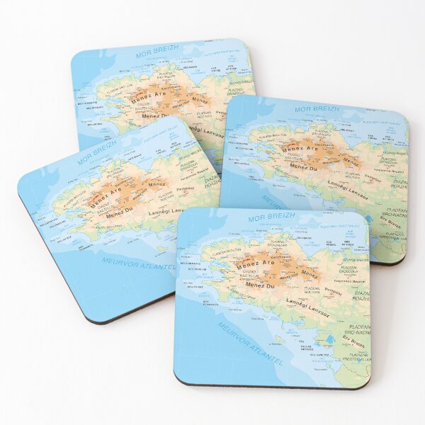 Item preview, Map of Brittany: physical geography designed and sold by Multinatio.