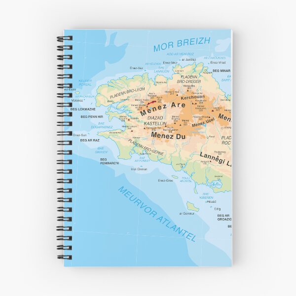 Item preview, Map of Brittany: physical geography designed and sold by Multinatio.