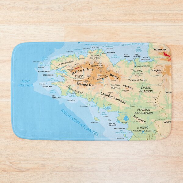 Item preview, Map of Brittany: physical geography designed and sold by Multinatio.
