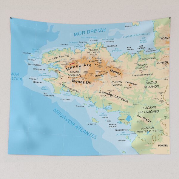 Item preview, Map of Brittany: physical geography designed and sold by Multinatio.