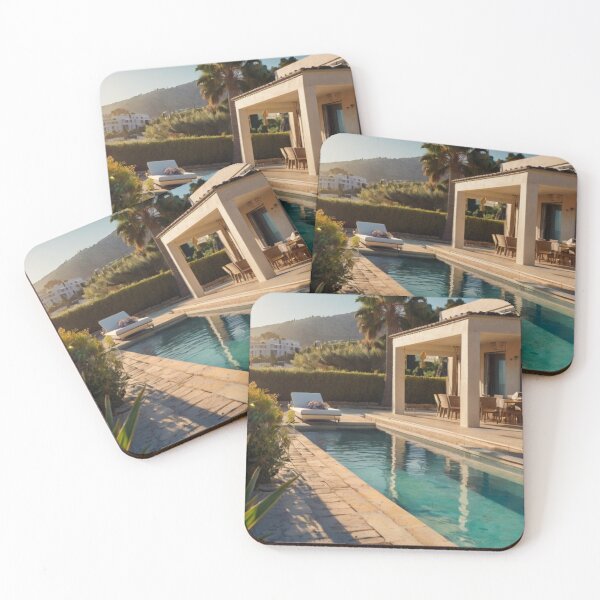 Item preview, The Charm of a Mediterranean Backyard with Pool designed and sold by BlareBlare.