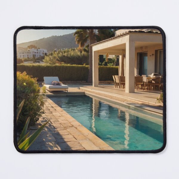 Item preview, The Charm of a Mediterranean Backyard with Pool designed and sold by BlareBlare.