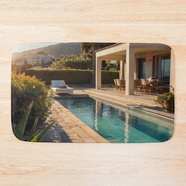 Item preview, The Charm of a Mediterranean Backyard with Pool designed and sold by BlareBlare.