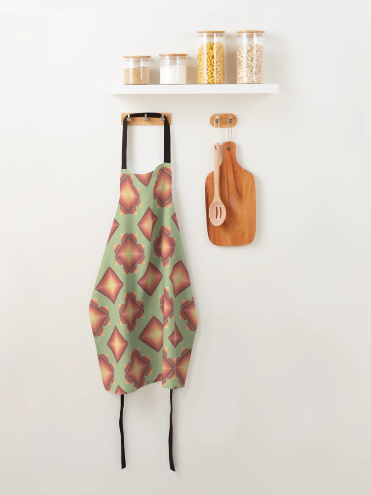 Thumbnail 4 of 6, Apron, Geometric Diamond Pattern designed and sold by SamartkitDesign.