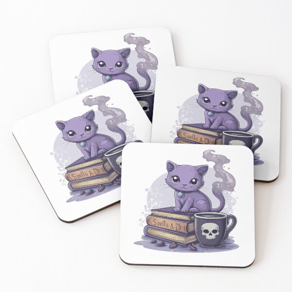 Item preview, Mystical Cat with Spells and Magic Books designed and sold by PandaKunst.