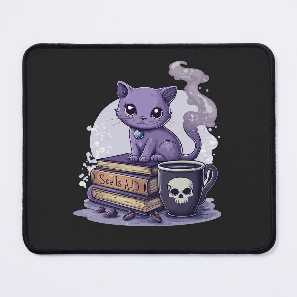 Item preview, Mystical Cat with Spells and Magic Books designed and sold by PandaKunst.
