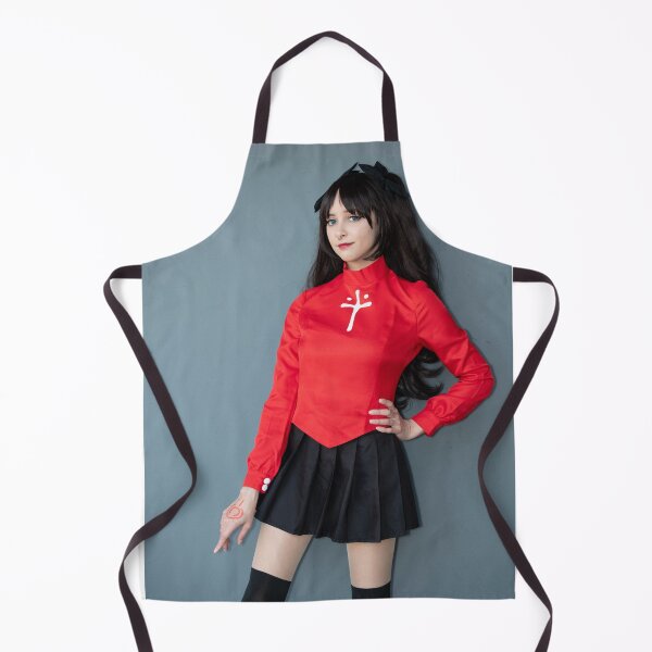 Item preview, Cosplayer femenina con traje de anime rojo designed and sold by Pixel Press Prints.