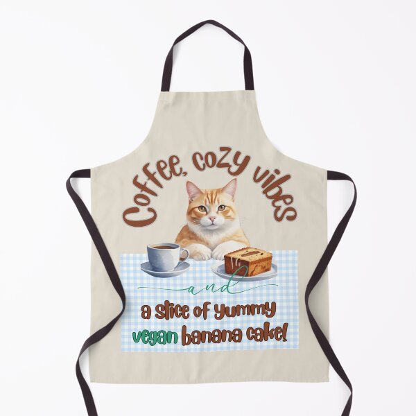 Item preview, Coffee, Cozy Vibes & Vegan Banana Cake – Ginger Cat Design designed and sold by TheBeeKindSpace.