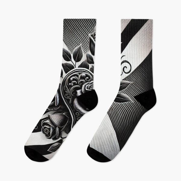 Item preview, Intricate Floral Heart - Sophisticated Monochrome Art designed and sold by Desireehaz.