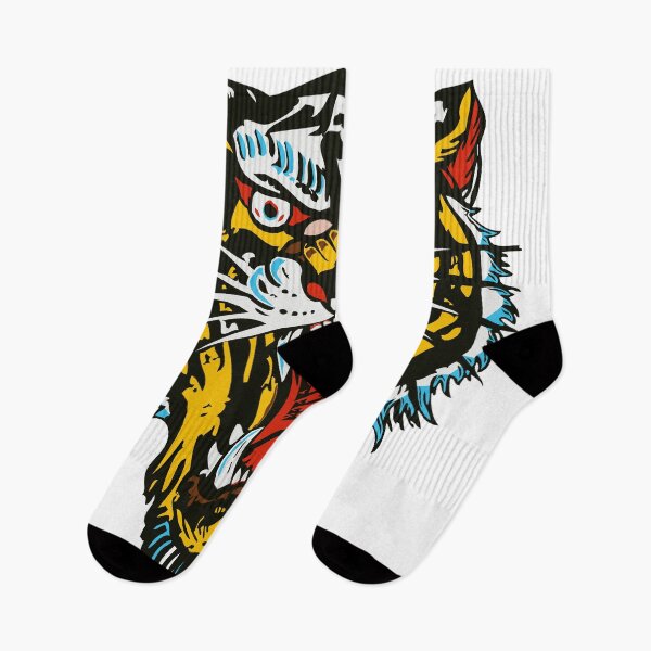 Item preview, Tiger tattoo old school lightning open mouth designed and sold by Achille3777.