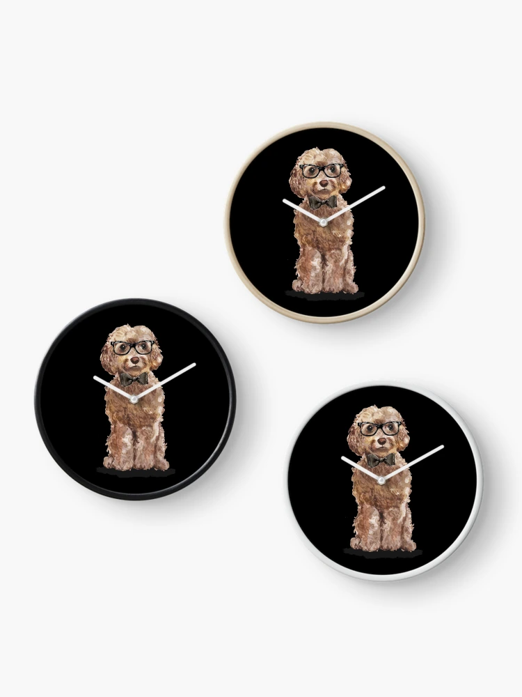 Thumbnail 3 of 4, Clock, Brown Cockapoo designed and sold by David Guerrero.