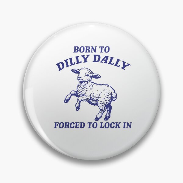 Item preview, Born to Dilly Dally Forced to Lock in Vintage Style Shirt, Retro Cartoon T Shirt, Weird T Shirt, Meme T Shirt, Funny Sheep Meme designed and sold by Rosqzz.