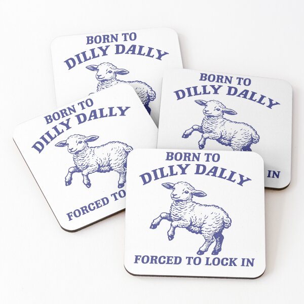 Item preview, Born to Dilly Dally Forced to Lock in Vintage Style Shirt, Retro Cartoon T Shirt, Weird T Shirt, Meme T Shirt, Funny Sheep Meme designed and sold by Rosqzz.