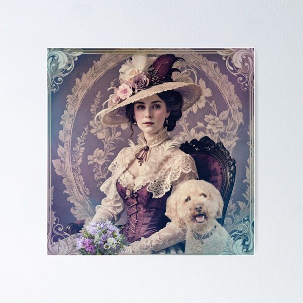 Item preview, The Pink Lady and Her Poodle designed and sold by Lisa Marie Mercer.